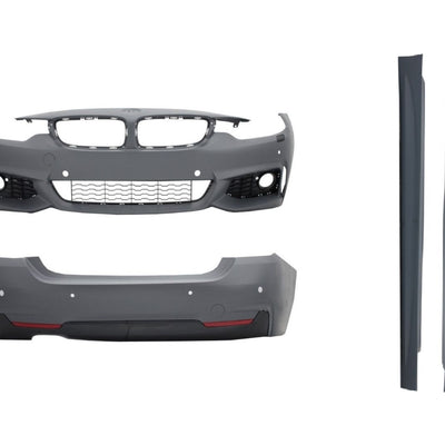 Kit exterior complet M-Tech BMW F36 2013-2019 – bară față, bară spate și praguri laterale, design sportiv, aftermarket
