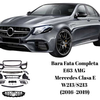 Kit complet bară față E63 AMG pentru Mercedes-Benz Clasa E W213/S213, elemente componente pentru upgrade estetic