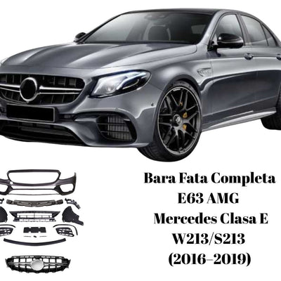 Imagine cu Mercedes-Benz Clasa E 2016–2019 echipat cu bară față completă E63 AMG și kit complet exterior