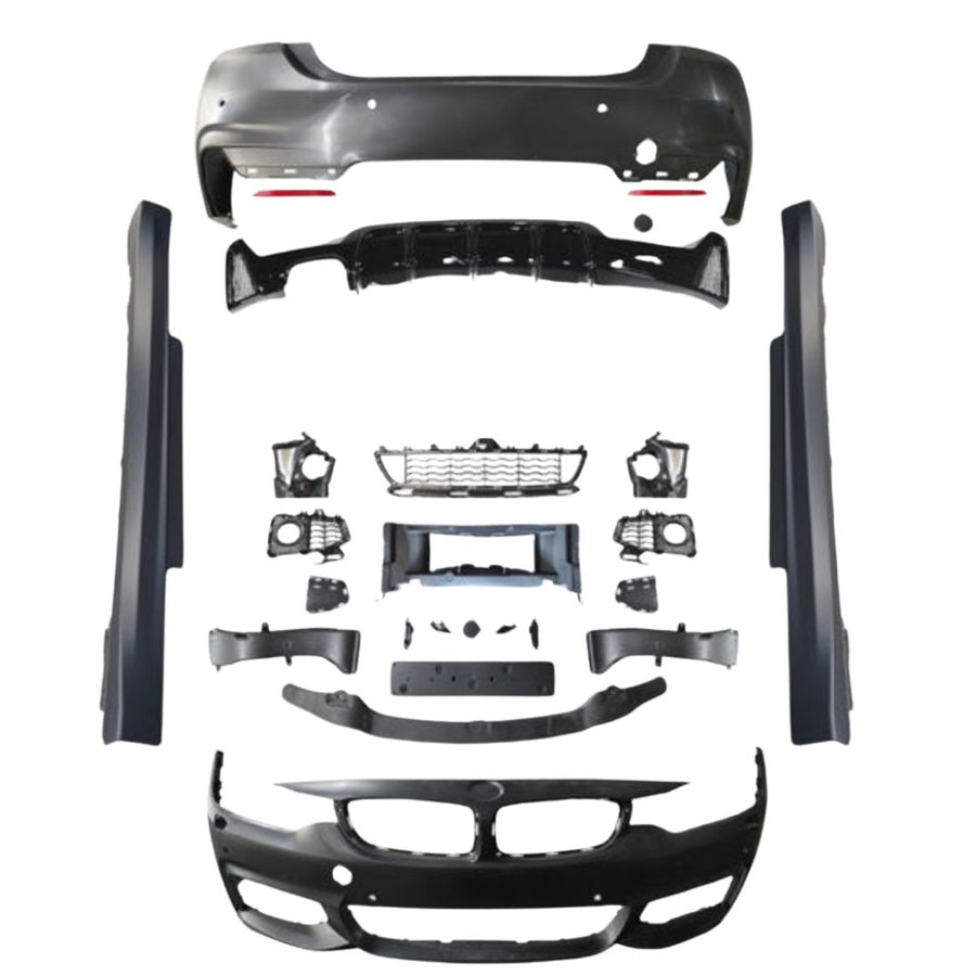Kit complet M-Tech pentru BMW Seria 4 F32/F33, include bare față și spate, praguri, grile, accesorii pentru transformare estetică totală