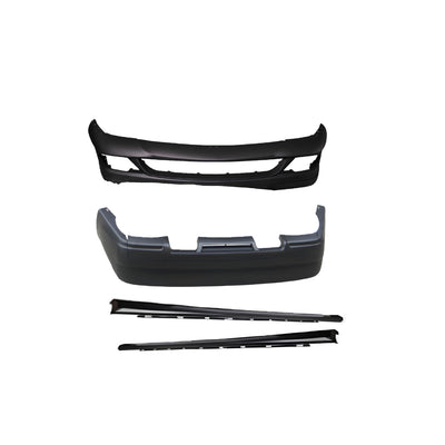 Kit caroserie AMG pentru Mercedes C W203 Sedan și Estate – bare față, bare spate și praguri laterale, design sportiv, compatibil 2000–2007