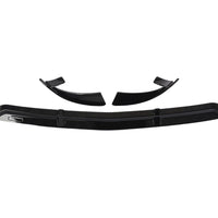 Prelungire bară față BRABUS Gloss Black din 3 piese, compatibilă cu Mercedes-Benz GLC (2015+), vedere frontală pe fundal alb.