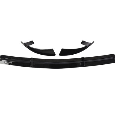 Prelungire bară față BRABUS Gloss Black din 3 piese, compatibilă cu Mercedes-Benz GLC (2015+), vedere frontală pe fundal alb.