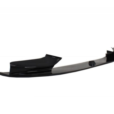 Splitter bară față M-Tech pentru BMW Seria 5 F10 (2010-2017), finisaj lucios negru, imagine 3D din lateral pentru detalii de design.