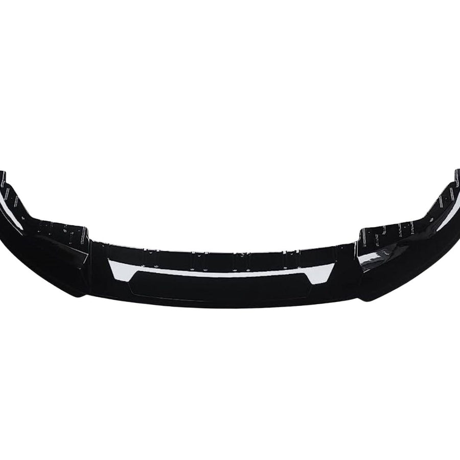 Splitter bară față MP Look pentru BMW Seria 4 G22 Coupe 2020+, realizat din ABS negru lucios, piesă aftermarket, vedere frontală pe fundal alb.