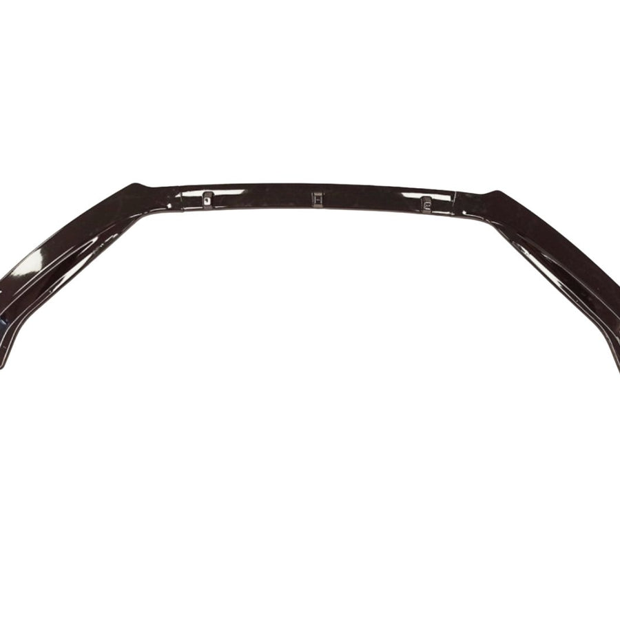 Prelungire bară față pentru Volkswagen Golf 7.5 (2018–2020), piesă auto aftermarket din plastic ABS, imagine frontală pe fundal alb.