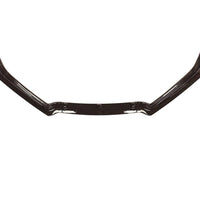 Prelungire bară față pentru Volkswagen Polo MK5 (2009-2017), componentă aftermarket din plastic negru, vedere frontală a piesei.