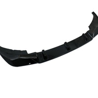 Prelungire bară față MP Look din ABS negru lucios, vedere frontală produs detașat, compatibil cu BMW Seria 5 G30 LCI facelift (2021+), stil sport.