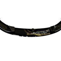 Imagine frontală cu prelungirea pentru bară față MT Look negru lucios, compatibilă cu BMW Seria 4 F32/F36, prezentată pe fundal alb