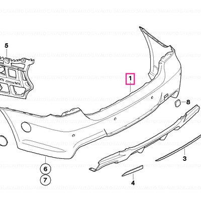 Diagramă bară spate M-Tech pentru BMW Seria 3 E90 Sedan 2005–2008