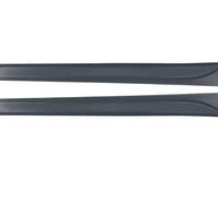Set complet de praguri laterale Design M-Sport compatibile cu BMW Seria 3 F30 și F31 (2011–2018), fabricate din polipropilenă durabilă. Vedere de sus pe fundal alb, prezentând forma aerodinamică și linia elegantă