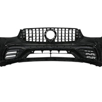 Kit exterior complet AMG 63S pentru Mercedes GLC X253 2020+, include bare față/spate, grilă, ornamente evacuare și prelungiri aripi.
