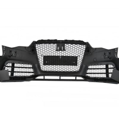 Vedere interioară a barei față RS5 compatibilă cu Audi A5 8T, evidențiind structura de prindere și compartimentele pentru senzori