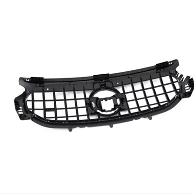 Spatele grilei GTR compatibile cu Mercedes-Benz GLA H247 (2020+), vedere detaliată cu prinderi OEM și structură interioară, material plastic ABS.