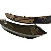 Imagine frontală cu prelungirea pentru bară față MT Look negru lucios, compatibilă cu BMW Seria 4 F32/F36, prezentată pe fundal alb