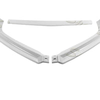 Set complet splitter față R-Line alb, format din 3 piese, compatibil cu Volkswagen Jetta 2015+. Ideal pentru upgrade estetic sportiv. Produs aftermarket.