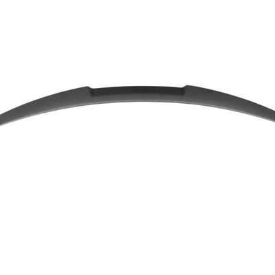 Spoiler M4 Look pentru BMW Seria 4 G22 Coupe (2021+), piesă aftermarket din plastic ABS rezistent, finisaj carbon, vedere frontală a componentului.