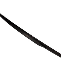 Imagine detaliată a spoilerului tip M4 Look pentru BMW Seria 5 F10 (2010-2016), piesă auto aftermarket din plastic ABS, finisaj negru brillant.