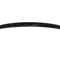 Spoiler portbagaj BMW Seria 5 E60 M5 Look, material ABS, finisaj negru brillant, vedere frontală pe fundal alb, piesă auto aftermarket.