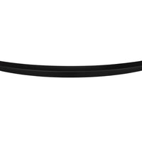Spoiler portbagaj BMW Seria 5 E60 M5 Look, material ABS, finisaj negru brillant, vedere frontală pe fundal alb, piesă auto aftermarket.