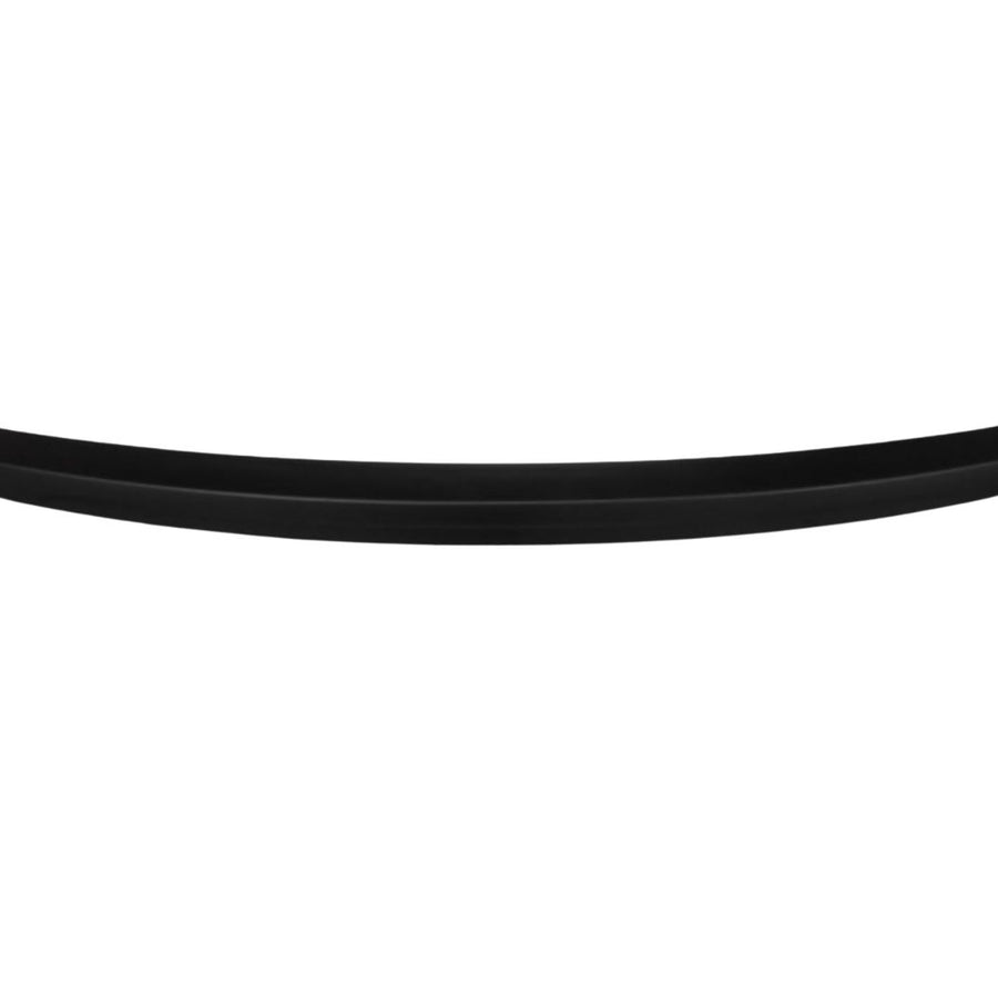 Spoiler portbagaj BMW Seria 5 E60 M5 Look, material ABS, finisaj negru brillant, vedere frontală pe fundal alb, piesă auto aftermarket.