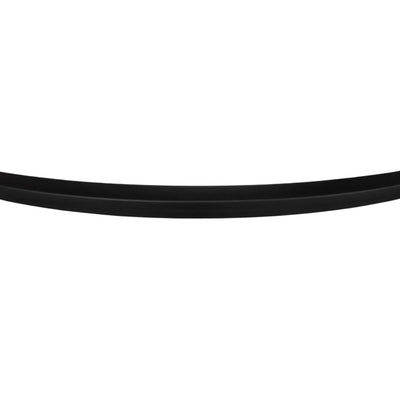 Spoiler portbagaj BMW Seria 5 E60 M5 Look, material ABS, finisaj negru brillant, vedere frontală pe fundal alb, piesă auto aftermarket.