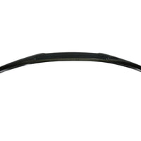 Spoiler sport negru lucios inspirat din designul M4, compatibil cu BMW Seria 4 F32 Coupe (2 uși, 2013–2019). Vedere frontală completă a produsului aftermarket din plastic ABS de calitate superioară.