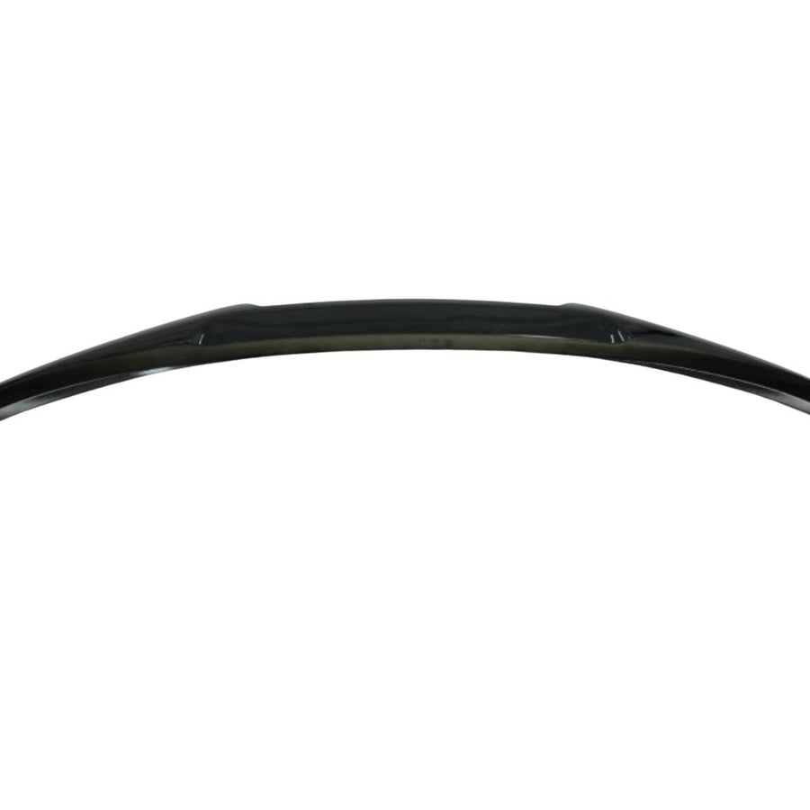 Spoiler sport negru lucios inspirat din designul M4, compatibil cu BMW Seria 4 F32 Coupe (2 uși, 2013–2019). Vedere frontală completă a produsului aftermarket din plastic ABS de calitate superioară.