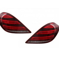 Pachet complet kit exterior Maybach Look pentru Mercedes-Benz S-Class W222 (2013–2020), cu bare față/spate, grilă, faruri, stopuri și ornamente evacuare