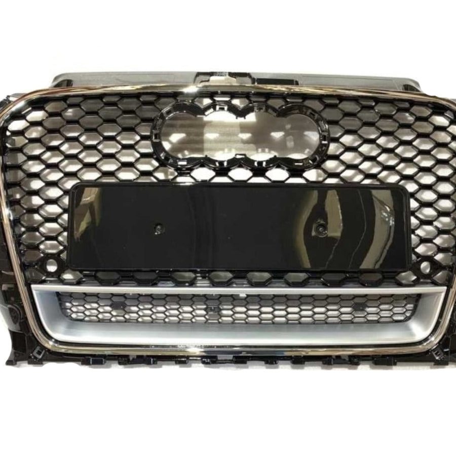 Grila RS3 - Audi A3 8V (2013-2016) Rama cromata - Logo Quattro 