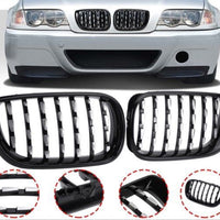 Grila Diamant cu Rama Neagra Lucioasa - BMW Seria 3 E46 (2002-2004) 