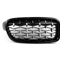 Grila Diamant - BMW Seria 3 F30 (2012-2018) Negru Glos (Negru Stralucitor) 