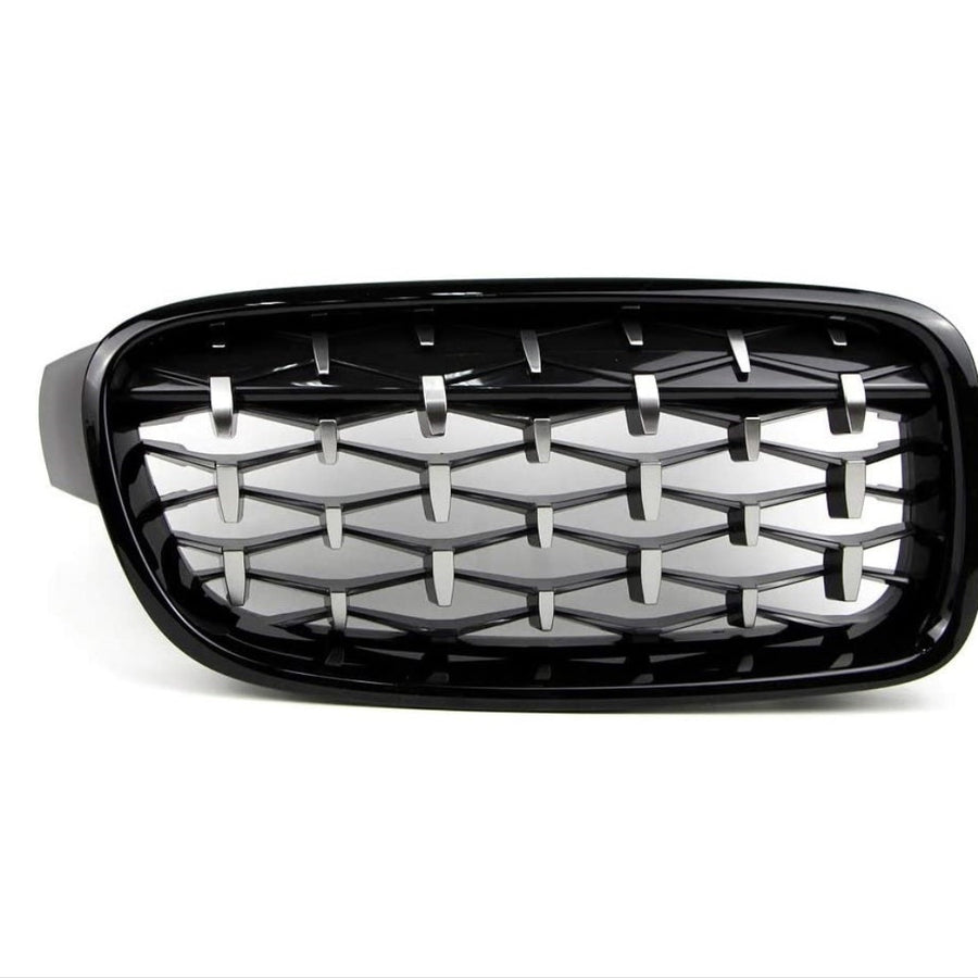 Grila Diamant - BMW Seria 3 F30 (2012-2018) Negru Glos (Negru Stralucitor) 