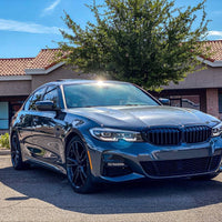 Grila pentru BMW Seria 3 G20 (2019+) cu Sprancene - Negru Glos (Negru Stralucitor) 