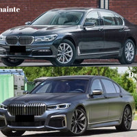 Kit exterior tuning G12 LCI pentru BMW G12 pre LCI – set complet upgrade sport față/spate, capotă, faruri și stopuri LED