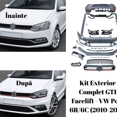 Upgrade frontal VW Polo 6R/6C cu bară față GTI – comparație între look standard și look sport aftermarket