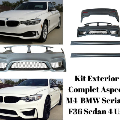 Praguri sport M4 instalate pe BMW Gran Coupe F36 – comparație între model standard și model modificat