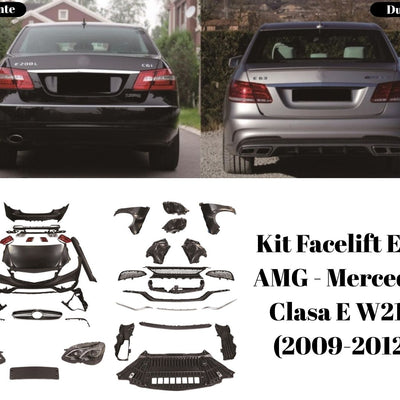 Upgrade spate Mercedes E-Class W212 cu bară și stopuri E63 AMG facelift – comparație vizuală