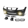 PENTRU SERIA 3 E90 LCI 2009-2011 BUMPER FRONTAL ÎN STIL M3 + GRILĂ (CU FARURI DE CEATĂ)