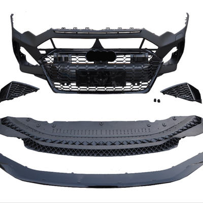 Kit bară față RS6 Look complet pentru Audi A6 C8 (2019–2021) – include grilă fagure, deflector, ornamente laterale – produs aftermarket