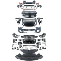 Kit conversie exterior complet Mercedes Clasa S W221 către S450 W222 – include bară față, spate, capotă, aripi, grilă, faruri, stopuri, ornamente